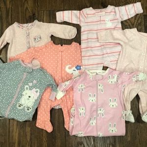 Girls pajamas bundle (6) NB-3m